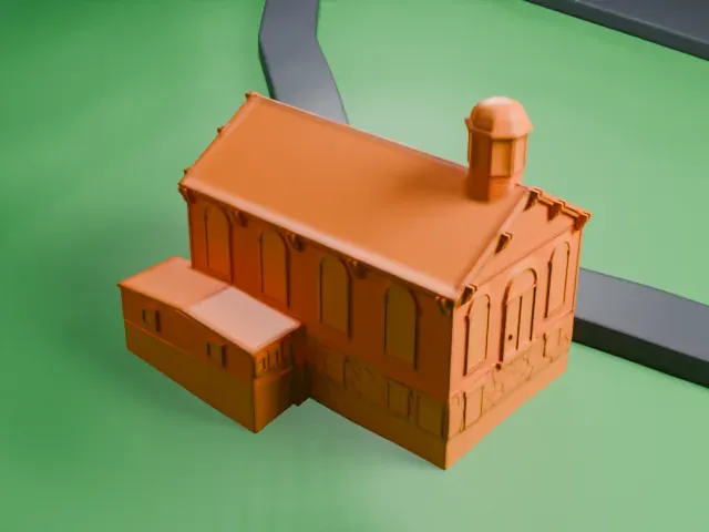 Mount Hope Miners' Church model, South view