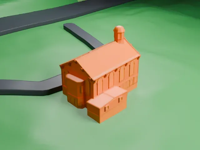 Mount Hope Miners' Church model, West view