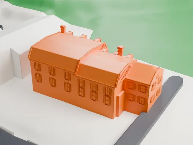 Mount Kemble Home model, East view