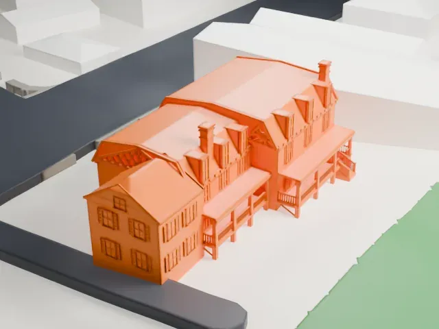 Mount Kemble Home model, North view