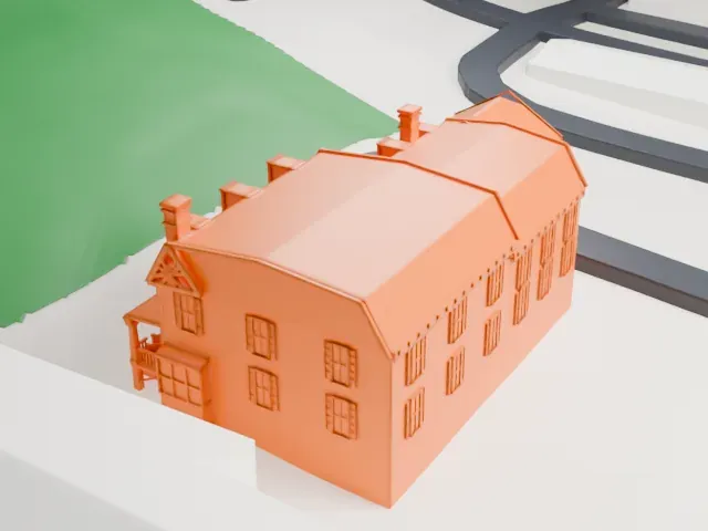 Mount Kemble Home model, South view