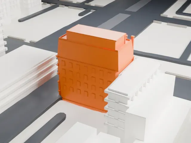 Mount Morris Bank Building model, North view
