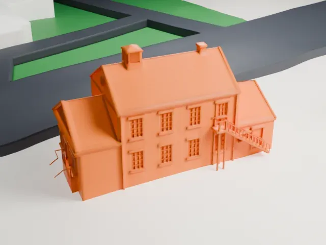 Mount Vernon School, Chatham Township model, South view