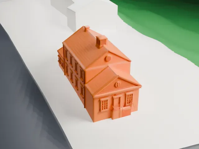Mount Vernon School, Chatham Township model, West view