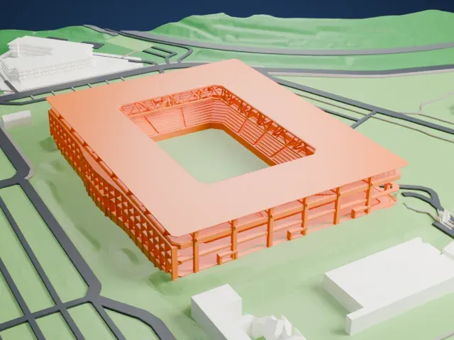 MSV-Arena model, South view
