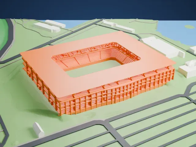 MSV-Arena model, West view