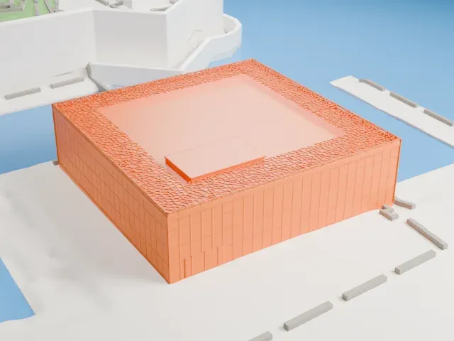 Mucem model, North view