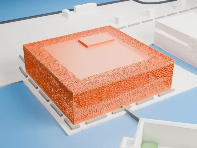 Mucem model, South view