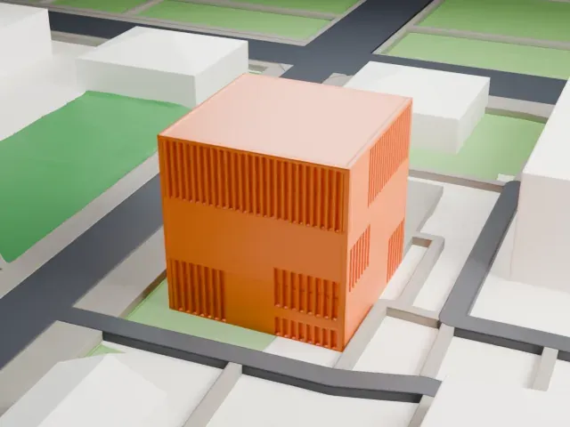 Munich Documentation Centre model, East view