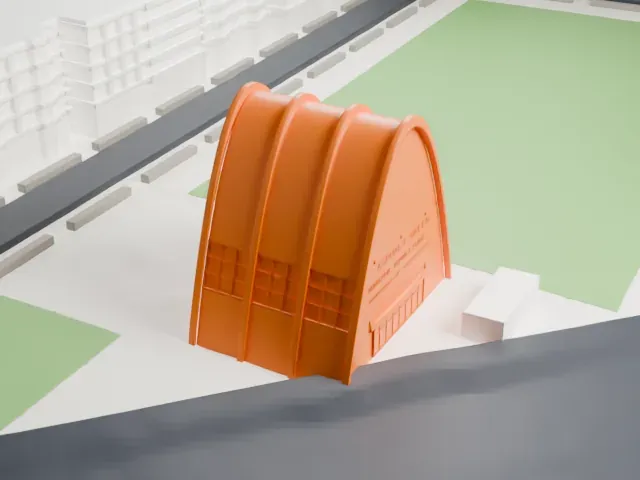 Municipal Asphalt Plant model, East view