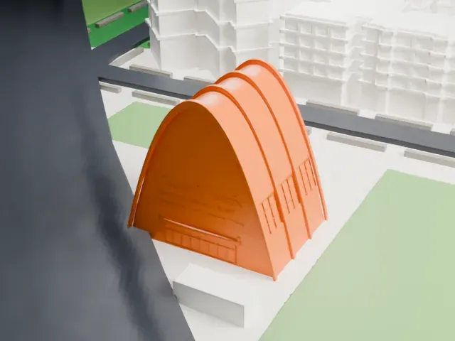 Municipal Asphalt Plant model, North view