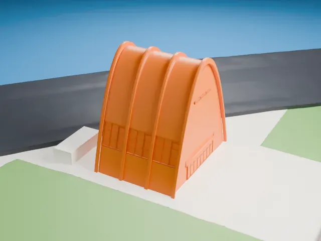 Municipal Asphalt Plant model, West view