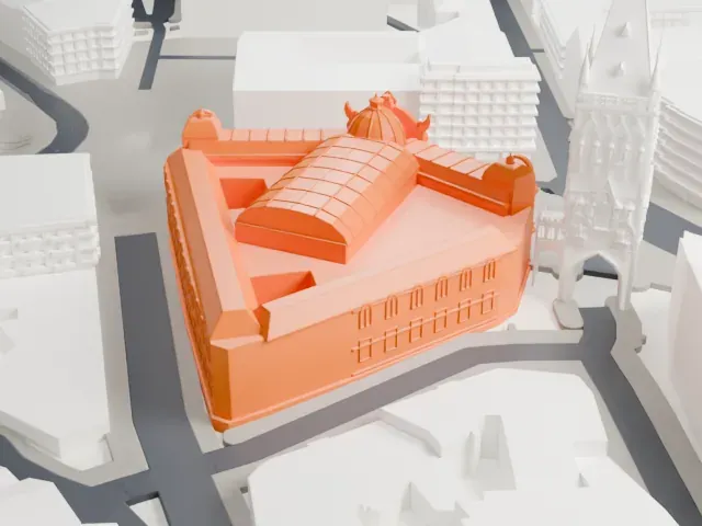 Municipal House model, West view