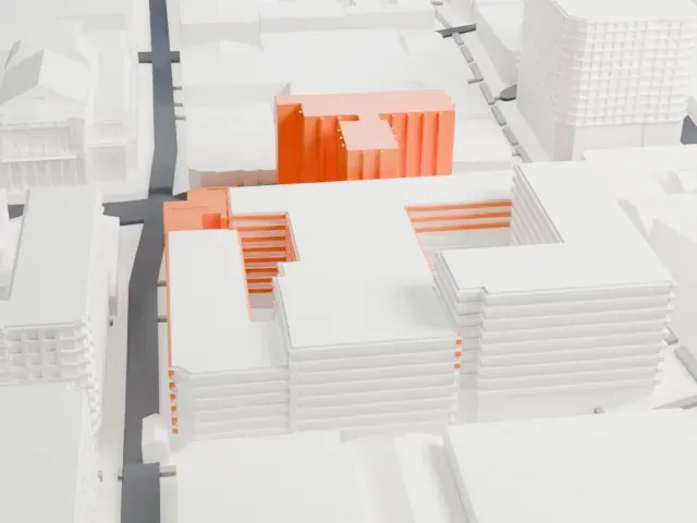 Municipal Theatre of Santiago model, North view