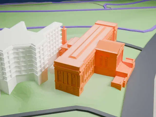 Musée national des beaux-arts du Québec model, North view