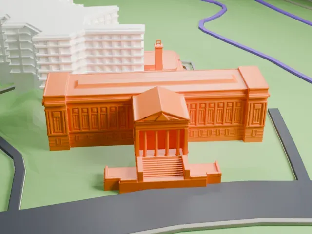 Musée national des beaux-arts du Québec model, West view