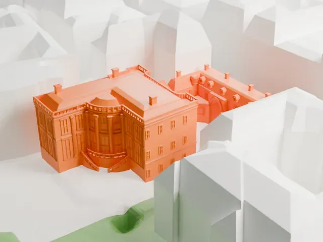 Musée Nissim de Camondo model, West view