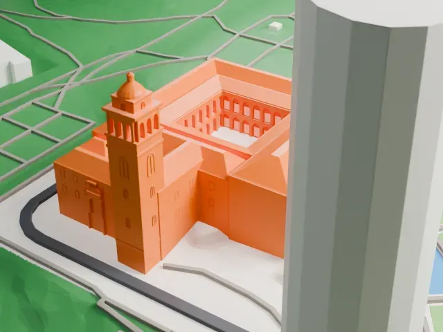 Museo de América model, South view
