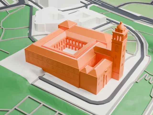 Museo de América model, West view