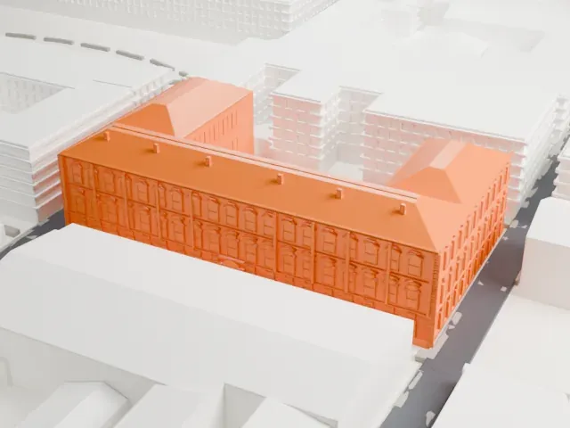 Museo Egizio model, East view