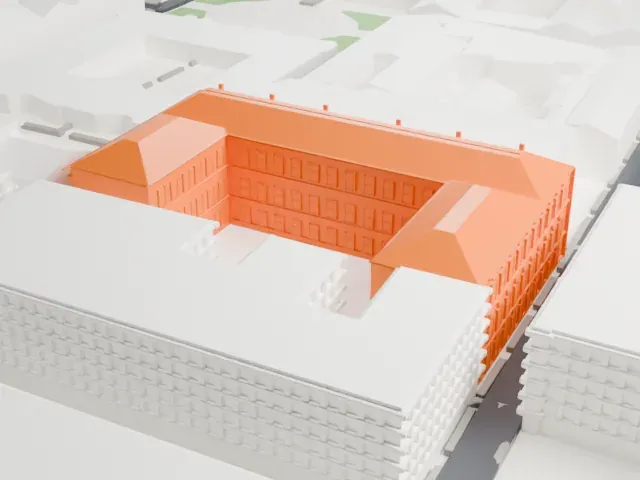 Museo Egizio model, West view