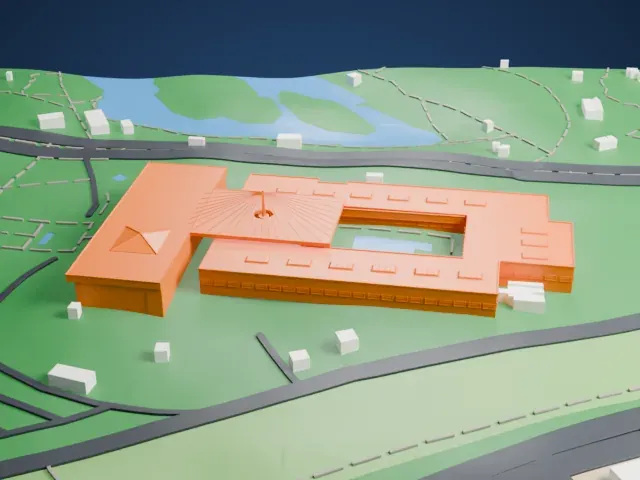 National Museum of Anthropology model, North view