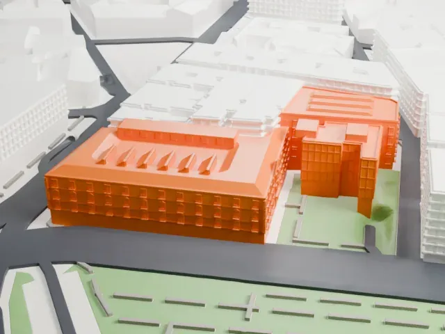 Thyssen-Bornemisza National Museum model, East view