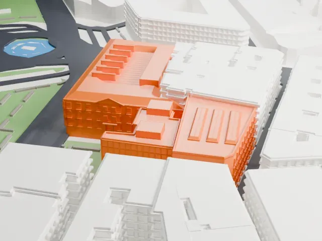 Thyssen-Bornemisza National Museum model, North view
