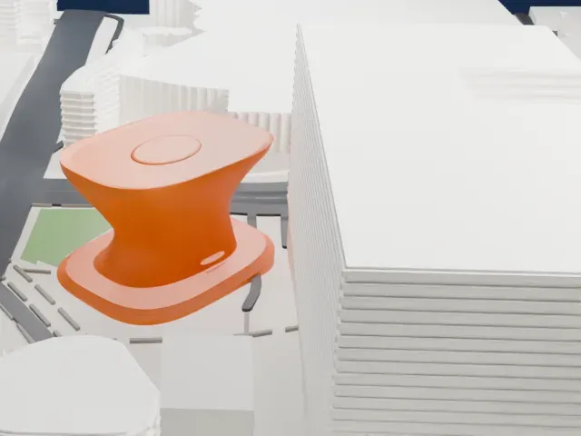 Museo Soumaya model, East view