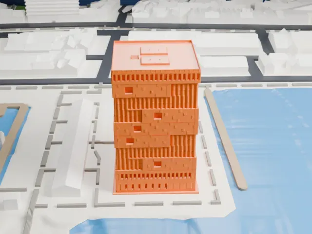 Museum aan de Stroom model, North view