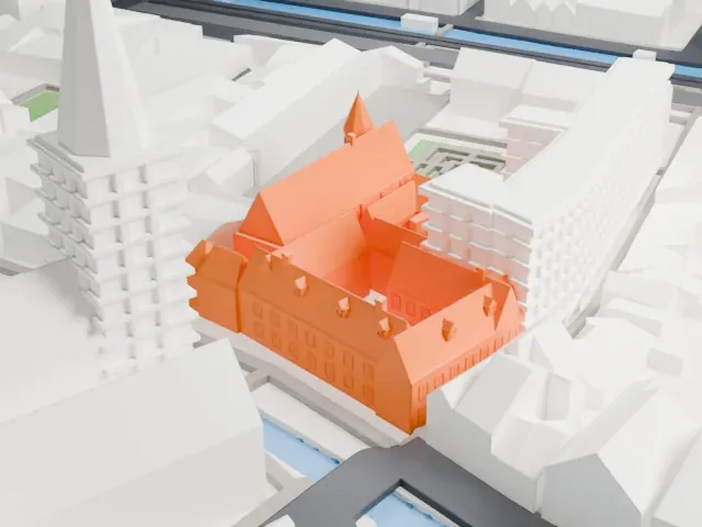 Museum Het Prinsenhof model, North view