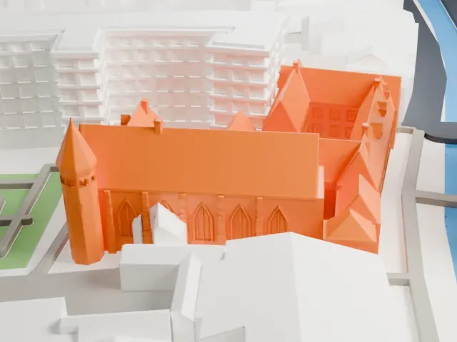 Museum Het Prinsenhof model, South view