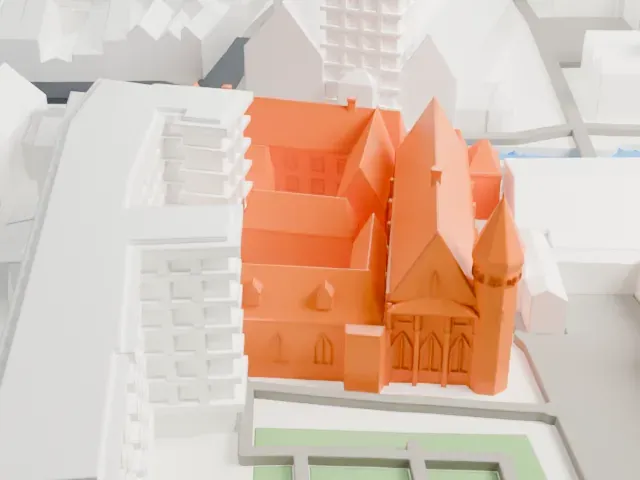 Museum Het Prinsenhof model, West view