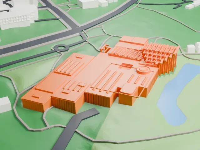 Museum of Anthropology at UBC model, North view