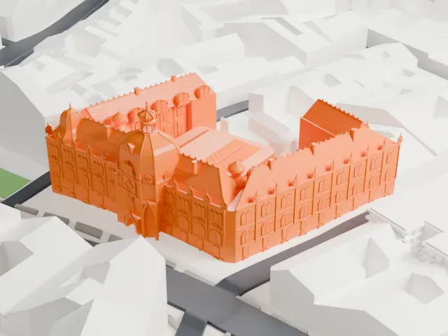 Museum of Applied Arts (Budapest) model, North view