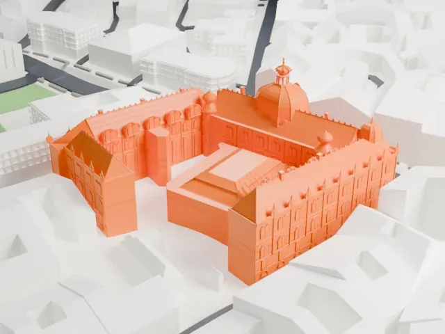Museum of Applied Arts (Budapest) model, South view