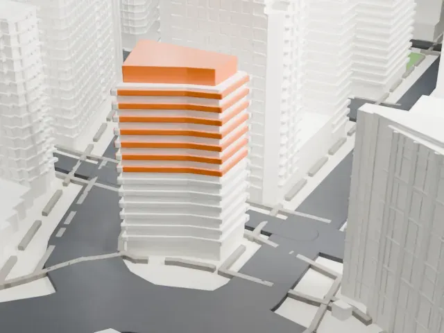 Museum of Arts and Design model, North view