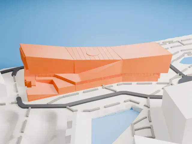 Museum of Liverpool model, East view