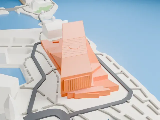 Museum of Liverpool model, North view