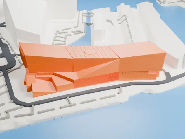 Museum of Liverpool model, West view