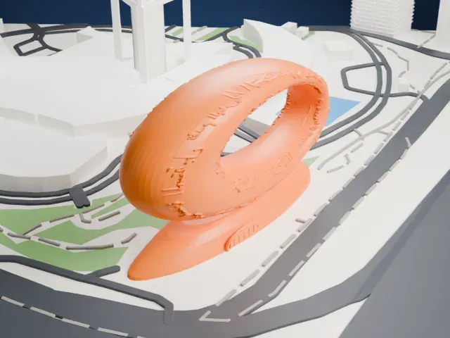 Museum of the Future model, North view