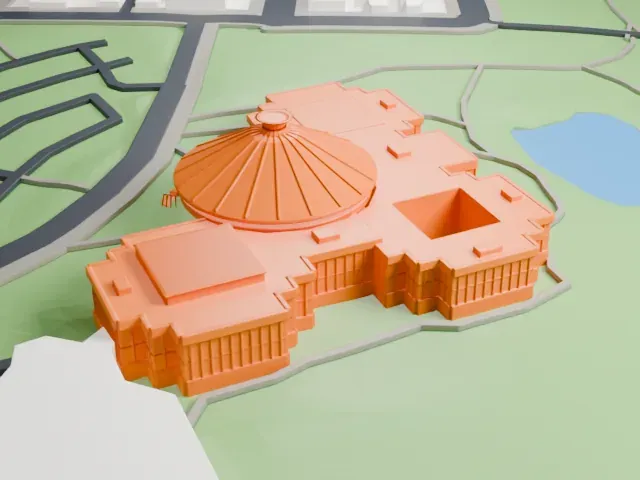 Museum of Vancouver model, East view