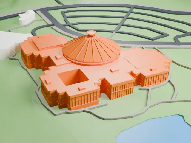 Museum of Vancouver model, North view