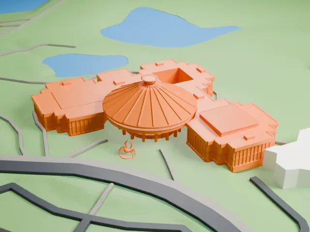 Museum of Vancouver model, South view
