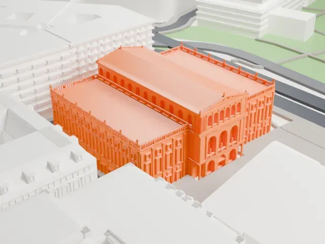 Musikverein model, North view