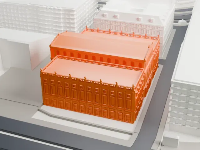Musikverein model, South view
