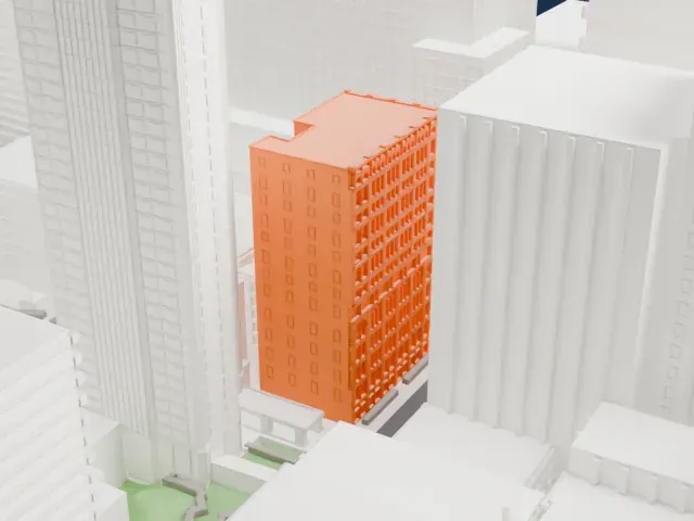 Mutual Reserve Building model, West view