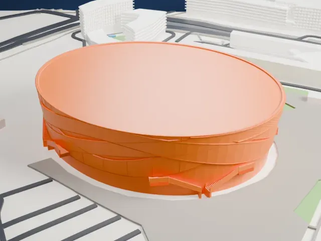 MVM Dome model, East view