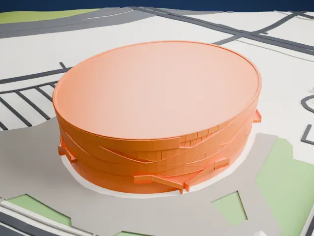 MVM Dome model, North view