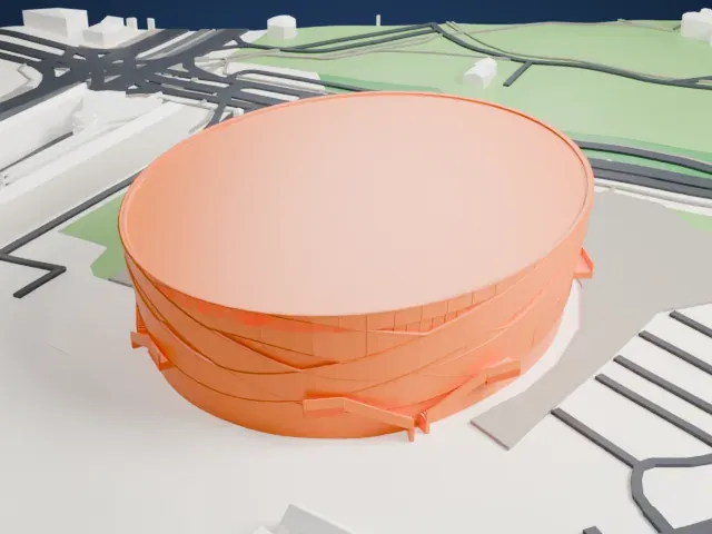 MVM Dome model, South view